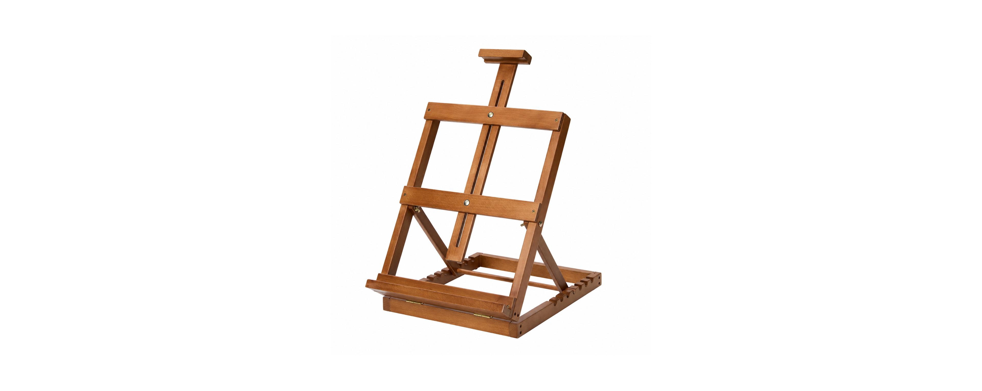Aeelike Solid Beech Wood Adjustable Tabletop Artist Easel Holds Canvases Up To 23 Inches