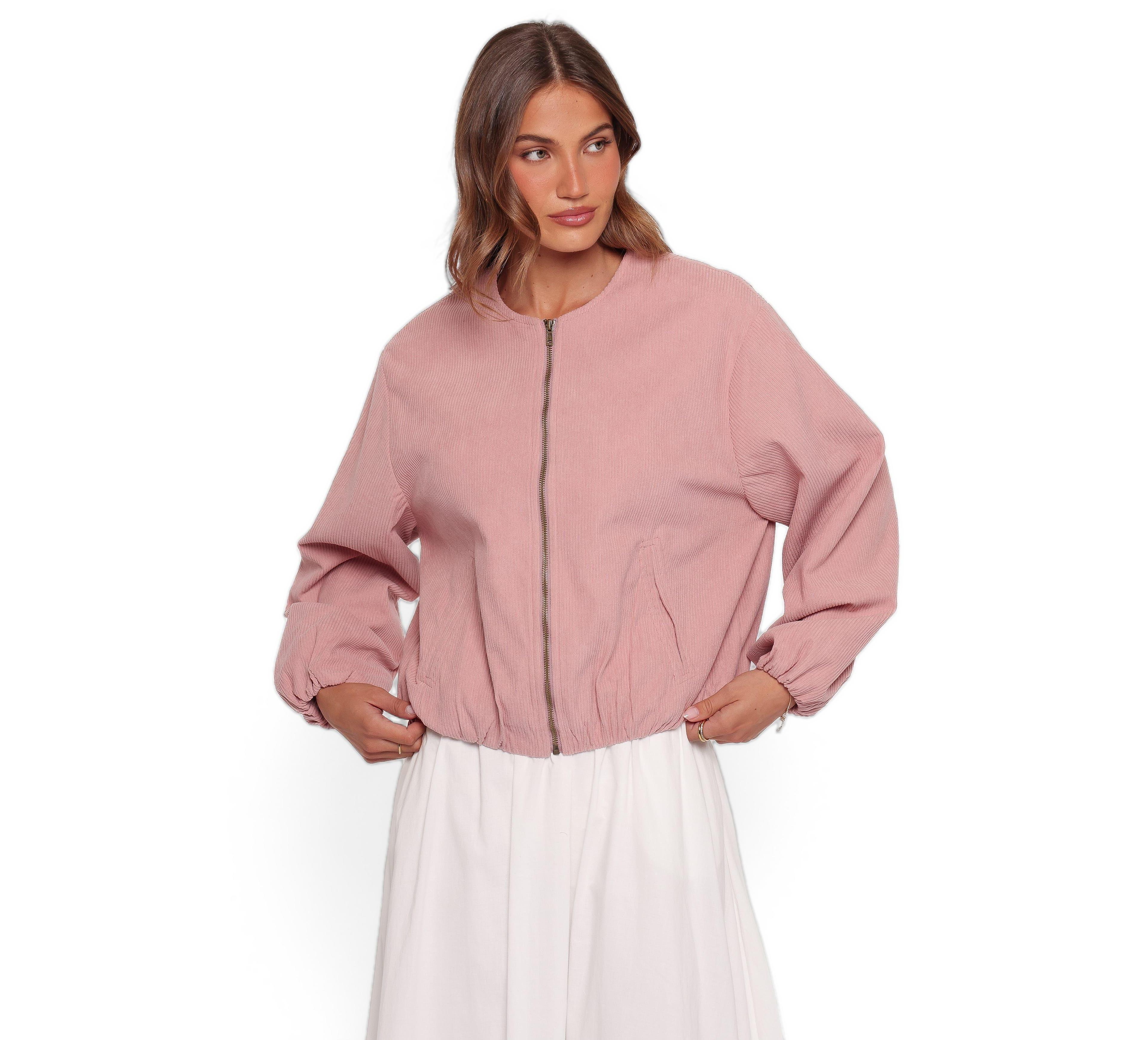 Petal and Pup Women's Elisa Corduroy Cropped Bomber Jacket