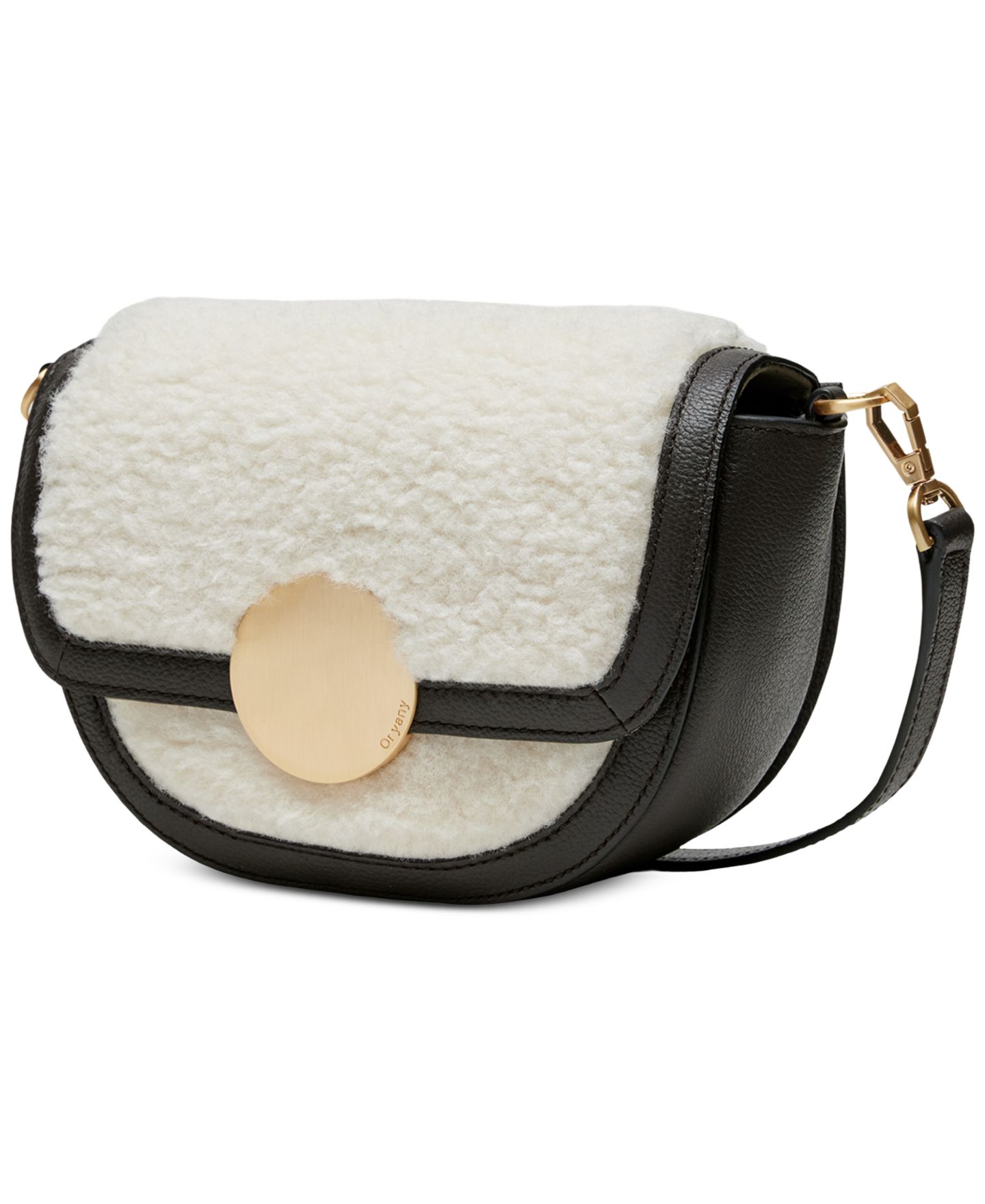 Женская сумка orYANY Lottie Eco Fur Small Crossbody, цвет: Слоновая кость — фото 3