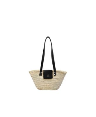 Mini Lola Raffia Adjustable Crossbody Strap Tote