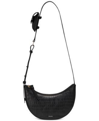 Rookie Croco Crossbody Bag with Detachable Pouch