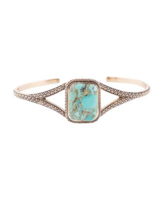Women's Gold-Tone Genuine Turquoise Credence Bracelet