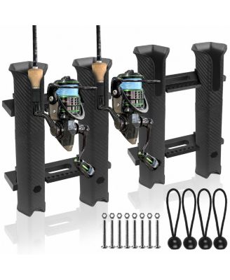 2 Sets Interlocking Fishing Rod Rack Kit ABS Plastic Lightweight Durable