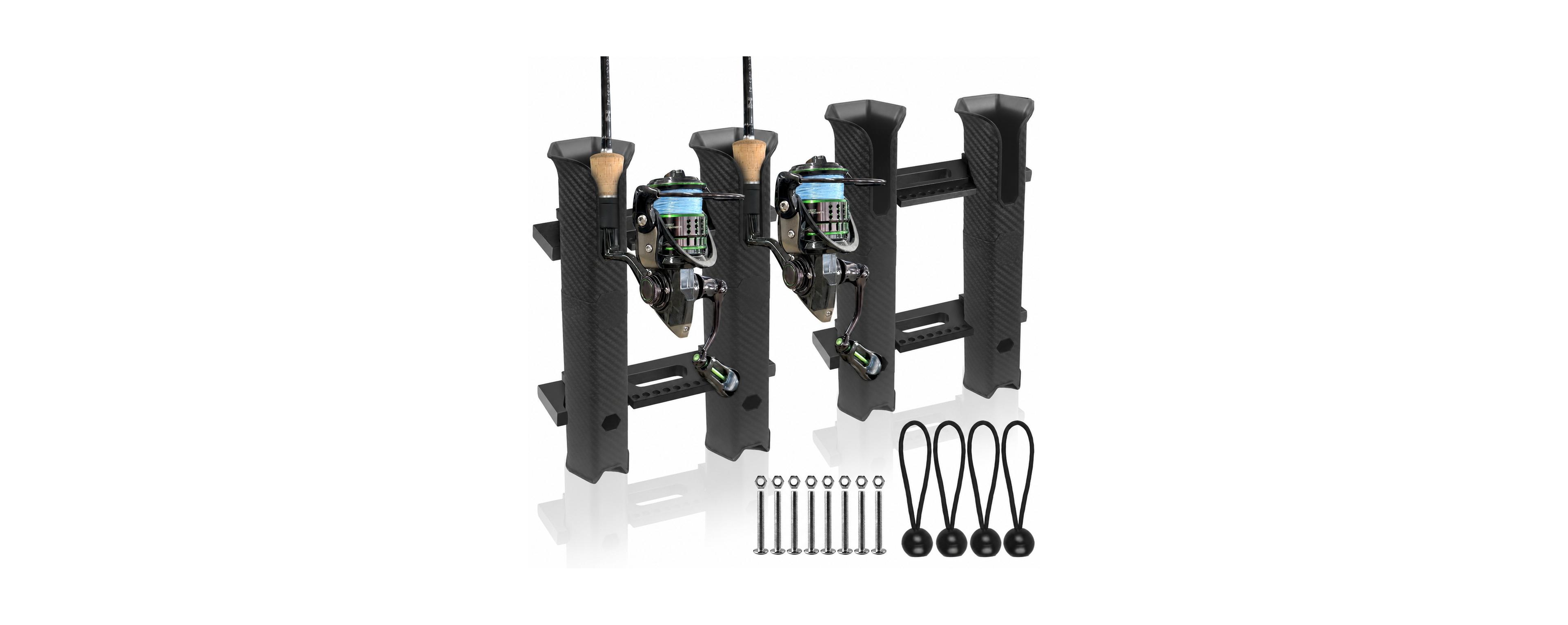 Furlihong 2 Sets Interlocking Fishing Rod Rack Kit Abs Plastic Lightweight Durable