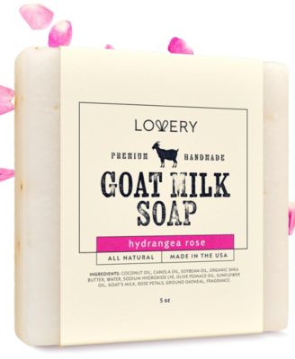 - Handmade Goat Milk Soap Made in USA with Shea Butter - Hydrangea Rose Scent - Goats Milk Soap Bar