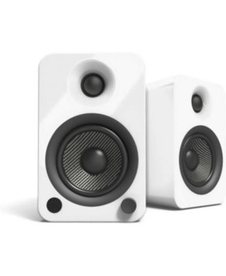 YU4GW Powered Speakers with Bluetooth, Built-In Phono Preamp, Auto Standby, Remote, 140W Peak Power, Pair, Gloss