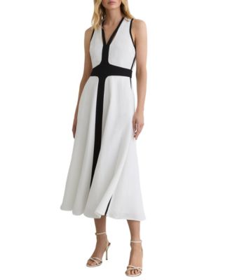 Women's Nova V-Neck Open Back A-Line Midi Dress