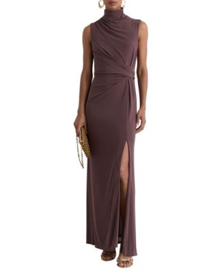 Petite Daniella Sleeveless Ruched Maxi Dress