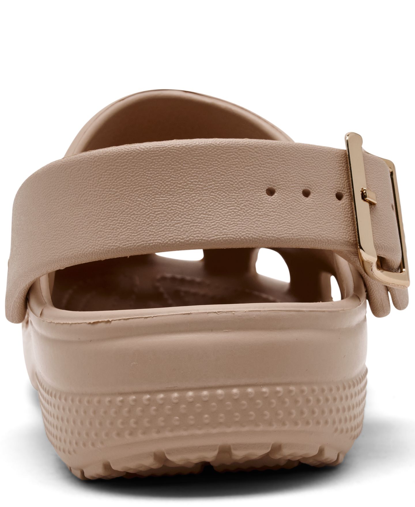 Женские сабо Crocs с металлической пряжкой и открытой пяткой, цвет: Пудровый — фото 4