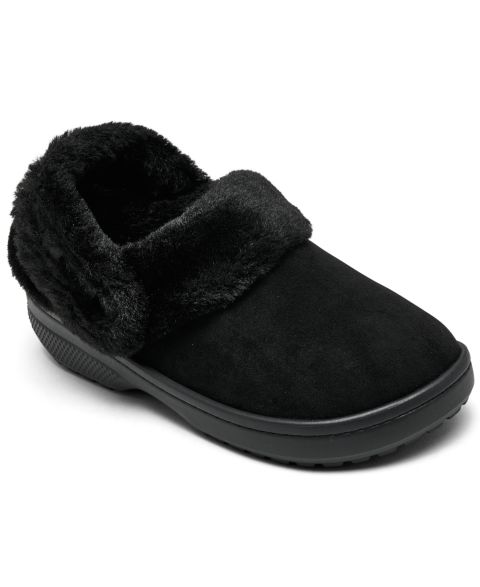 Детские тапочки-сабо Crocs из искусственной замши, цвет: Чёрный