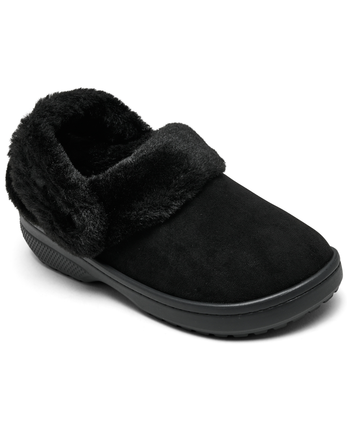 Crocs Big Girls' Faux Suede Clog Slippers from Finish Line