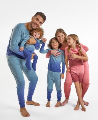 Matching Family Pink & Blue Ombre Tie Dye Cotton Pajamas
