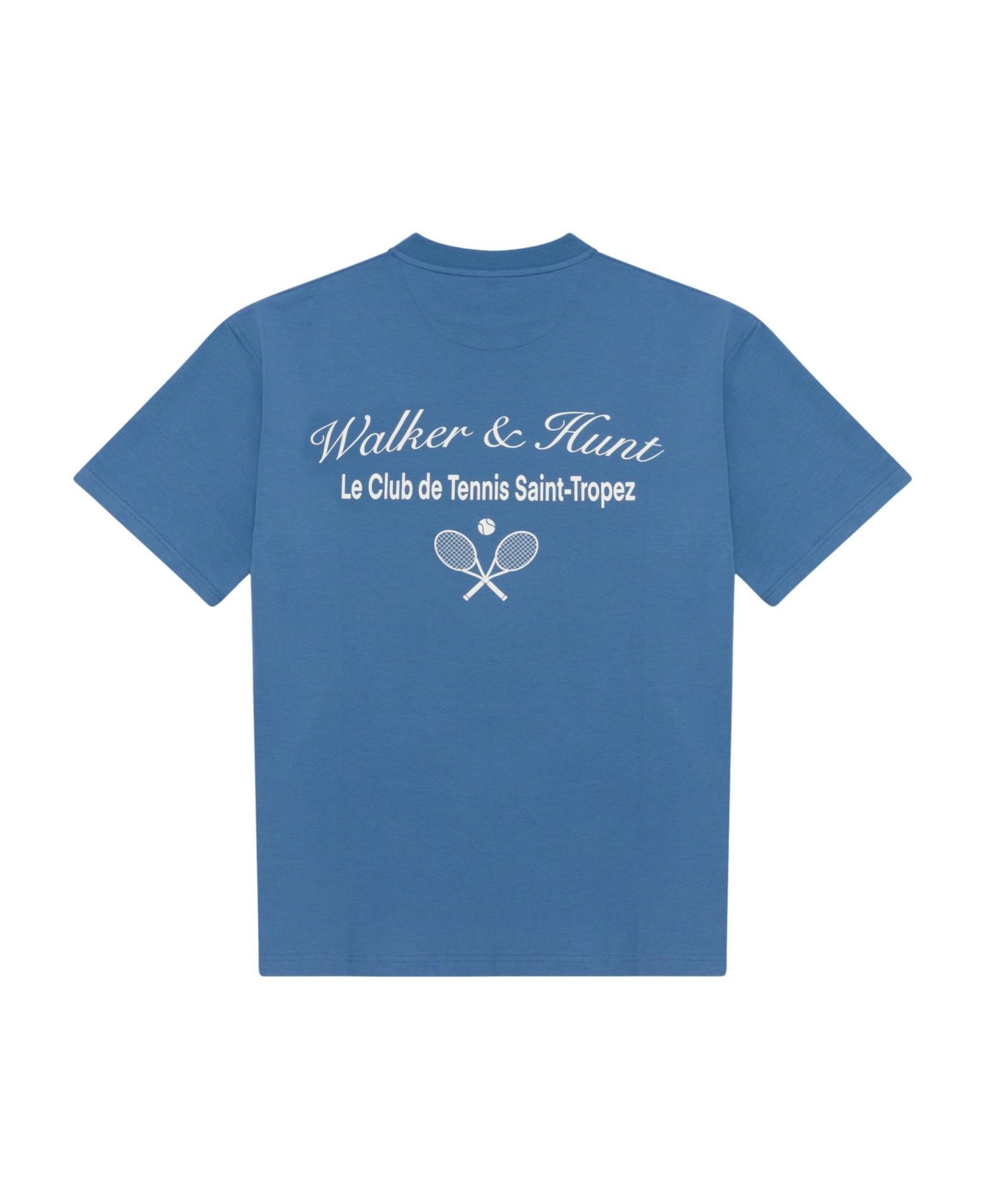 Мужская футболка Walker & Hunt Saint-Tropez Tennis Club Oversized Graphic, цвет: Синий — фото 4