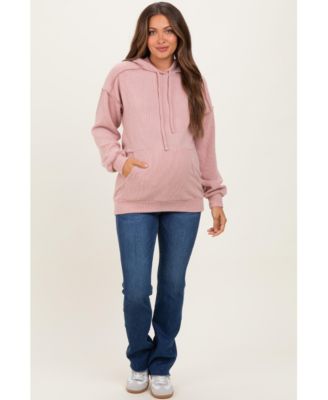 Maternity High-Rise Raw Hem Bootcut Jeans