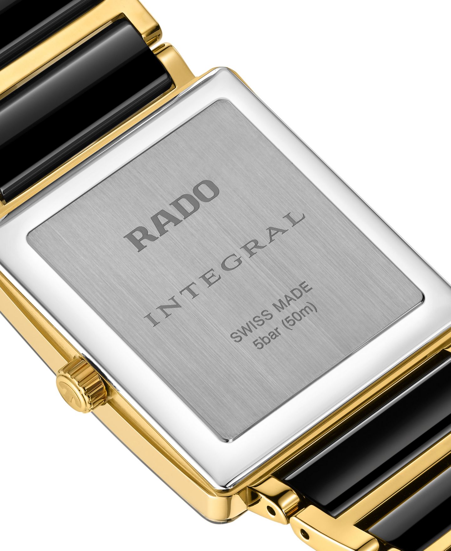 Мужские часы Rado Swiss Quartz Integral Diamonds Black Ceramic 31.5mm — фото 4