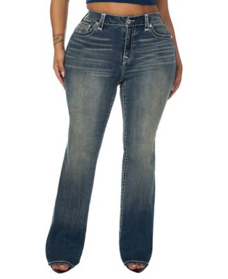 Women's Billie Mid-Rise Bootcut Stretch Jeans