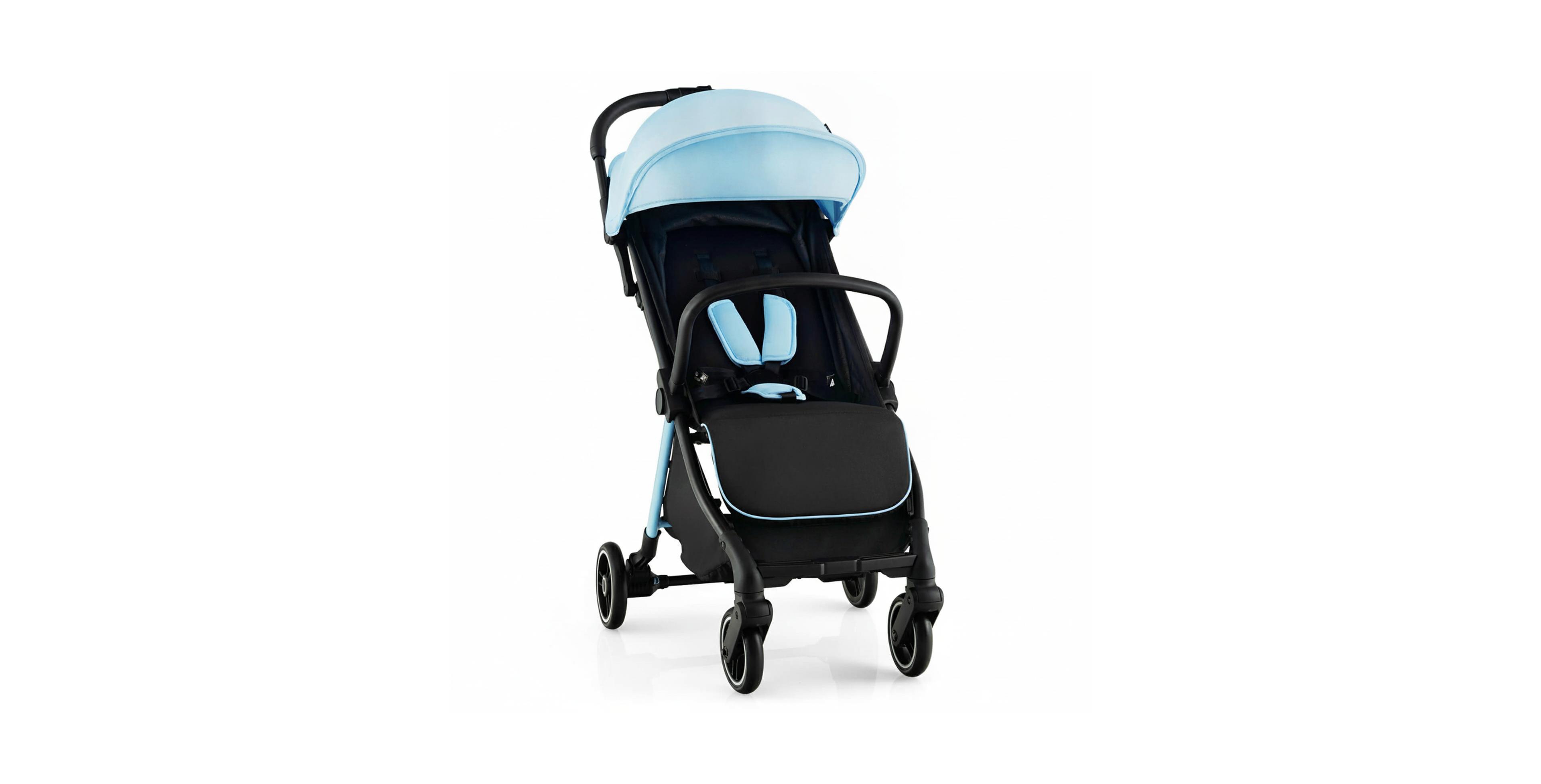 Sugift One-Hand Folding Portable Lightweight Baby Stroller with Aluminum Frame, Ages 6-36 Months