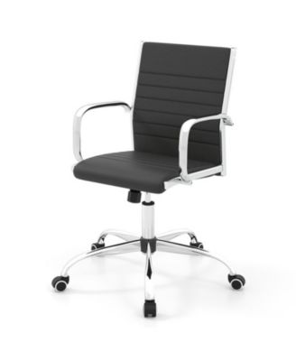 Height Adjustable Office Chair Conference Room Chair with Rocking Backrest and Armrests