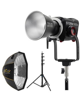 STORM 400x 400W BLAIR LED Light, V-Mount,with Softbox  Light Stand