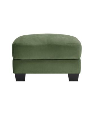 Chenille Fabric Upholstered Ottoman Footstool
