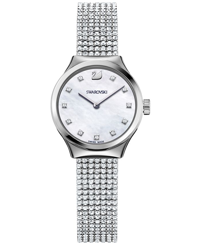 Swarovski Women's Dreamy White Crystal Mesh Watch - Macy's