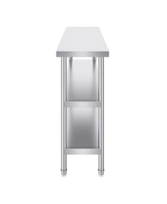 14 x 60 Inch Stainless Steel Prep Table for Commercial Kitchens