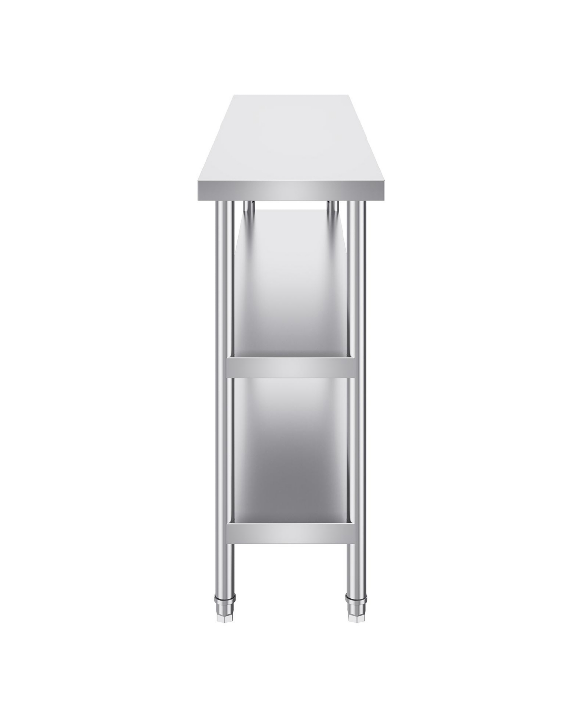 Hongge 14 x 60 Inch Stainless Steel Prep Table for Commercial Kitchens - Stainless steel