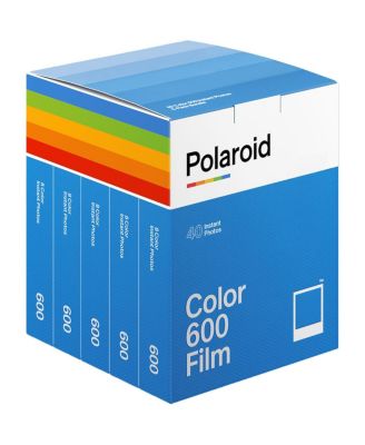 Color 600 Battery-Powered Instant Film, 5-Pack (40 Exposures) [Compatible with Polaroid 600, I-2, Now, Now+, Lab, OneStep 2, OneStep+]
