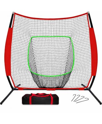 Portable Baseball Softball Practice Net Steel Frame With Carry Bag For Training
