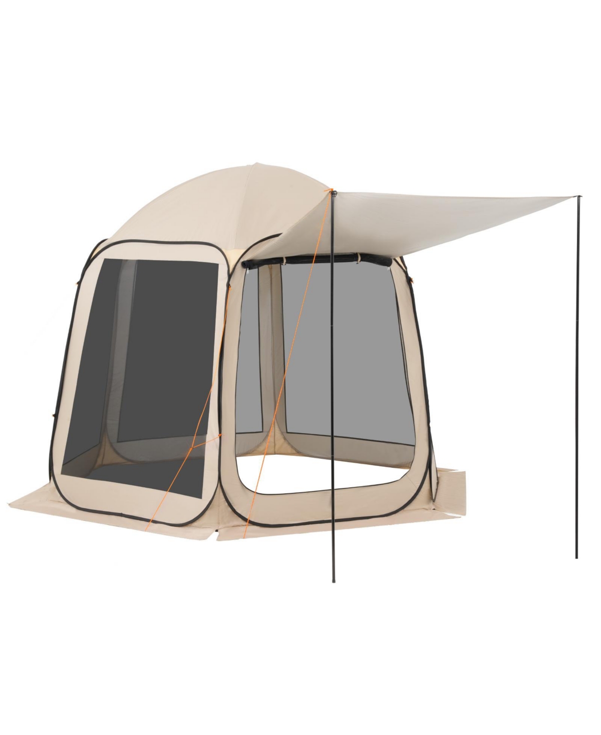 Hongge 4 to 8 Person Pop Up Screen House Tent with Extended Awning