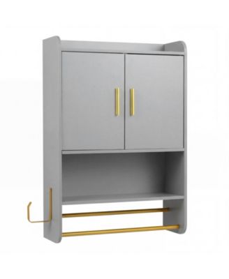 Wall Mounted Bathroom Medicine Cabinet with Towel Bars