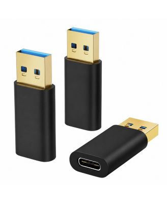 USB-C to USB-A 5Gbps Data Transfer Adapter Compatible with USB-A Hosts and USB-C Devices, 3-Pack