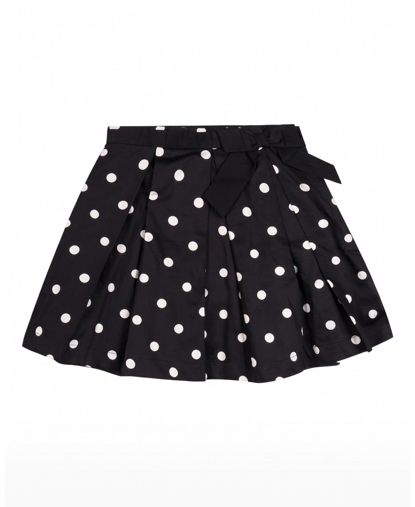 Юбка Hope & Henry Pleated Party with Bow для девочек, цвет: Чёрный в горошек — фото 1