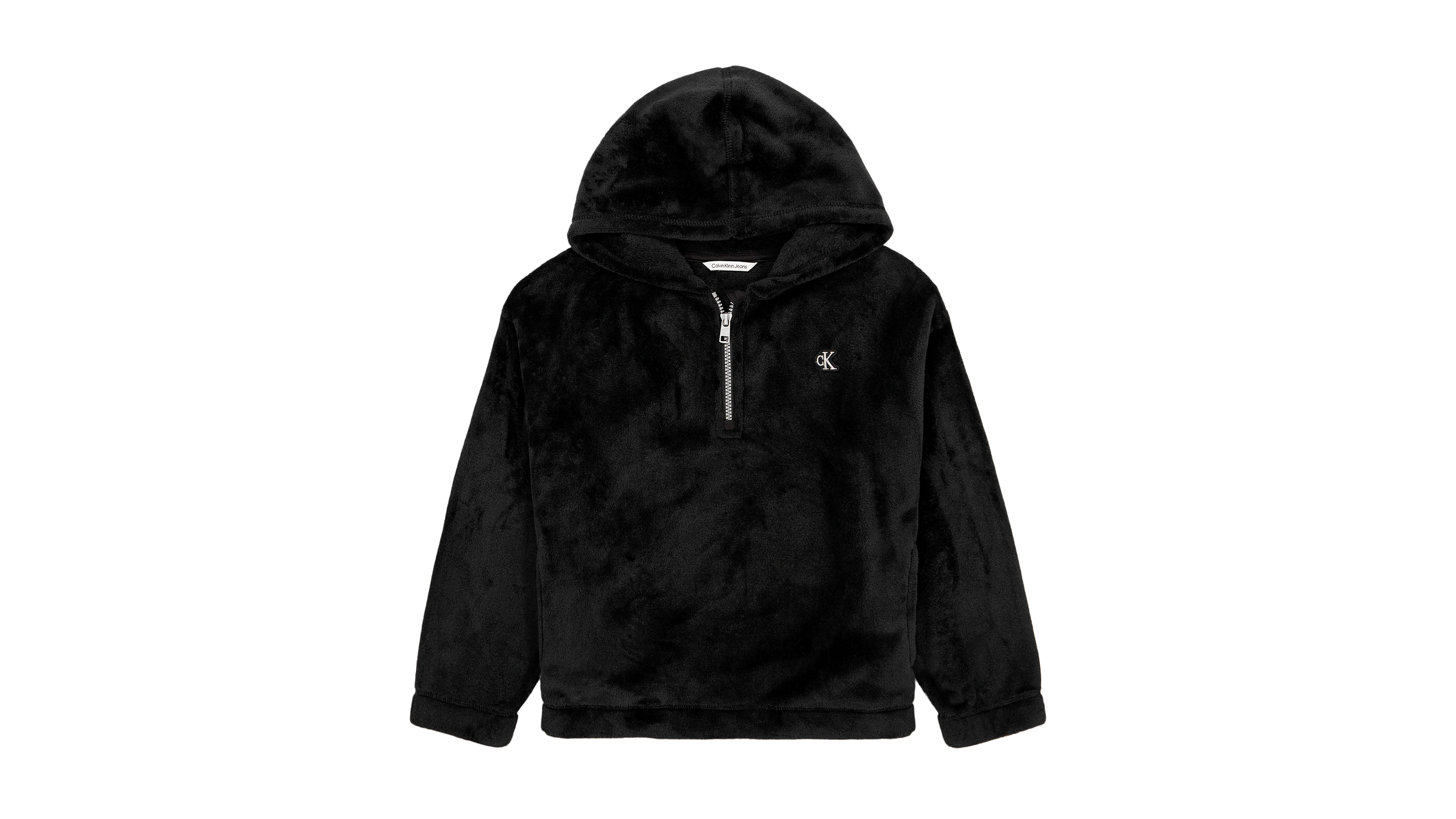 Calvin Klein Girls' 7-16 Quarter-Zip Sherpa Hoodie