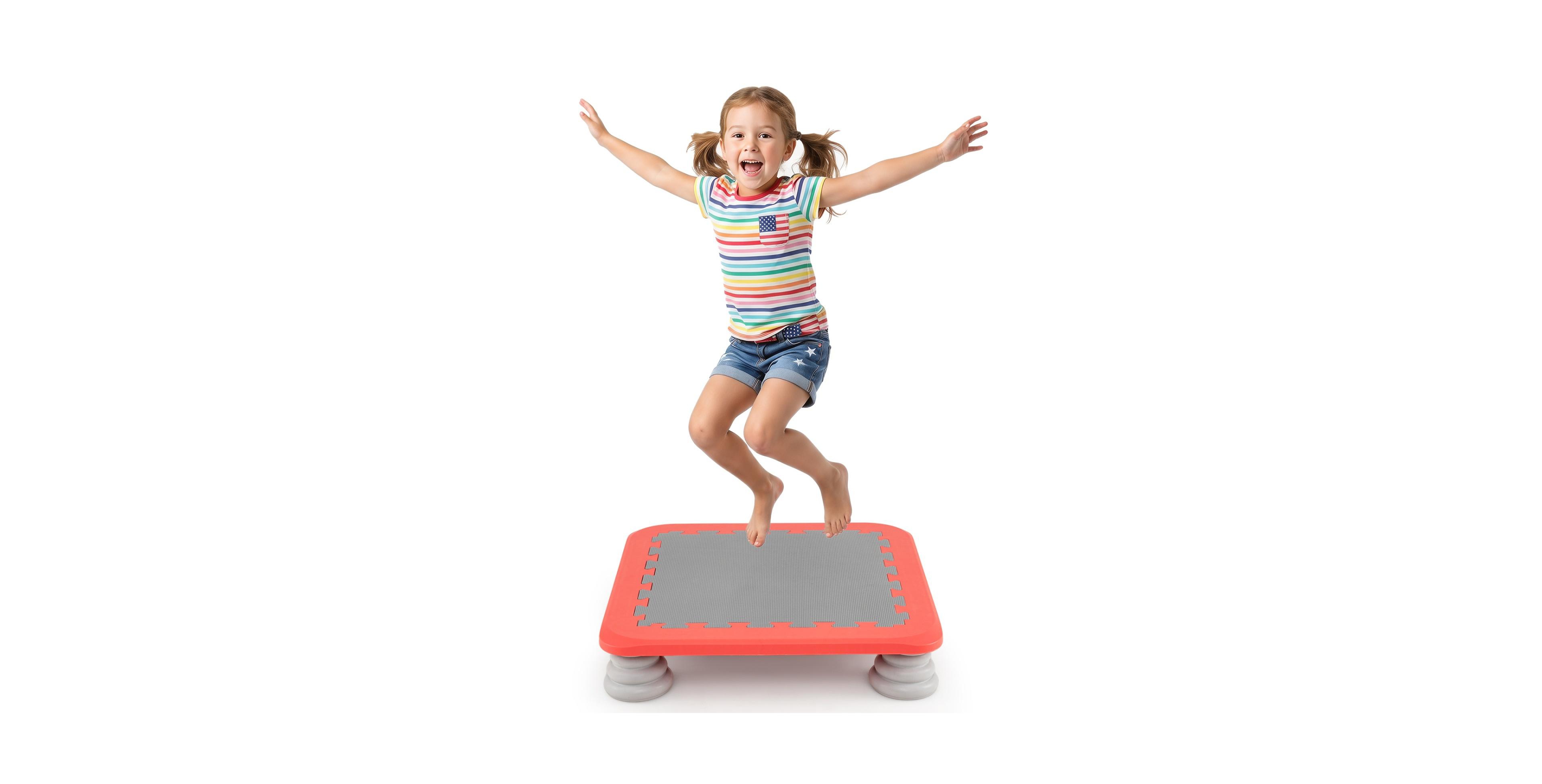Sugift 25.5 Inch Removable Foot Pads Non-Slip Mini Trampoline, Ages 3-7