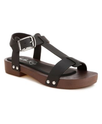 Arden Studded Strappy Low-Block Heel Sandals