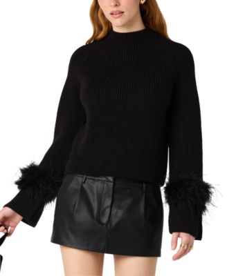 Women's Katerina Mock Neck Long Sleeve Ribbed Knit Sweater