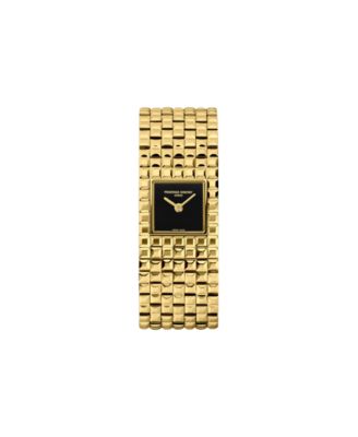 Women's Swiss Quartz Manchette Gold-Tone Stainless Steel Bracelet Watch 20mm