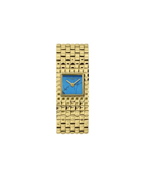 Женские часы Frederique Constant Swiss Quartz Turquoise-Dial Gold-Tone Stainless Steel Bracelet Watch 25.7mm