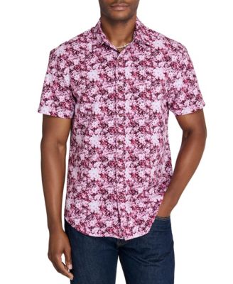 Men's Regular Fit Floral Cluster Performance Short Sleeve Shirt