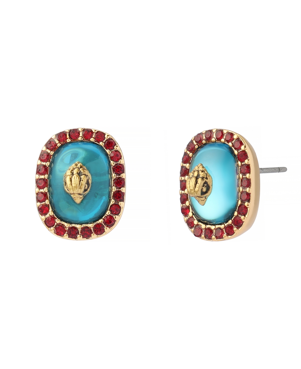 Kurt Geiger London Glass Crystal Eagle Square Earrings