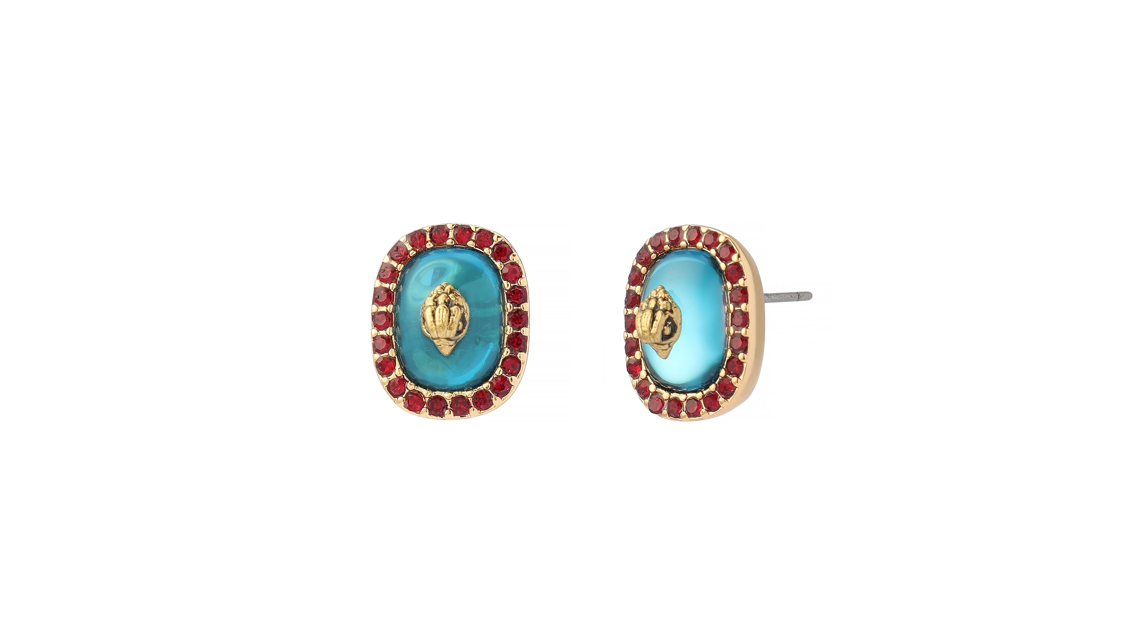Kurt Geiger London Glass Crystal Eagle Square Earrings