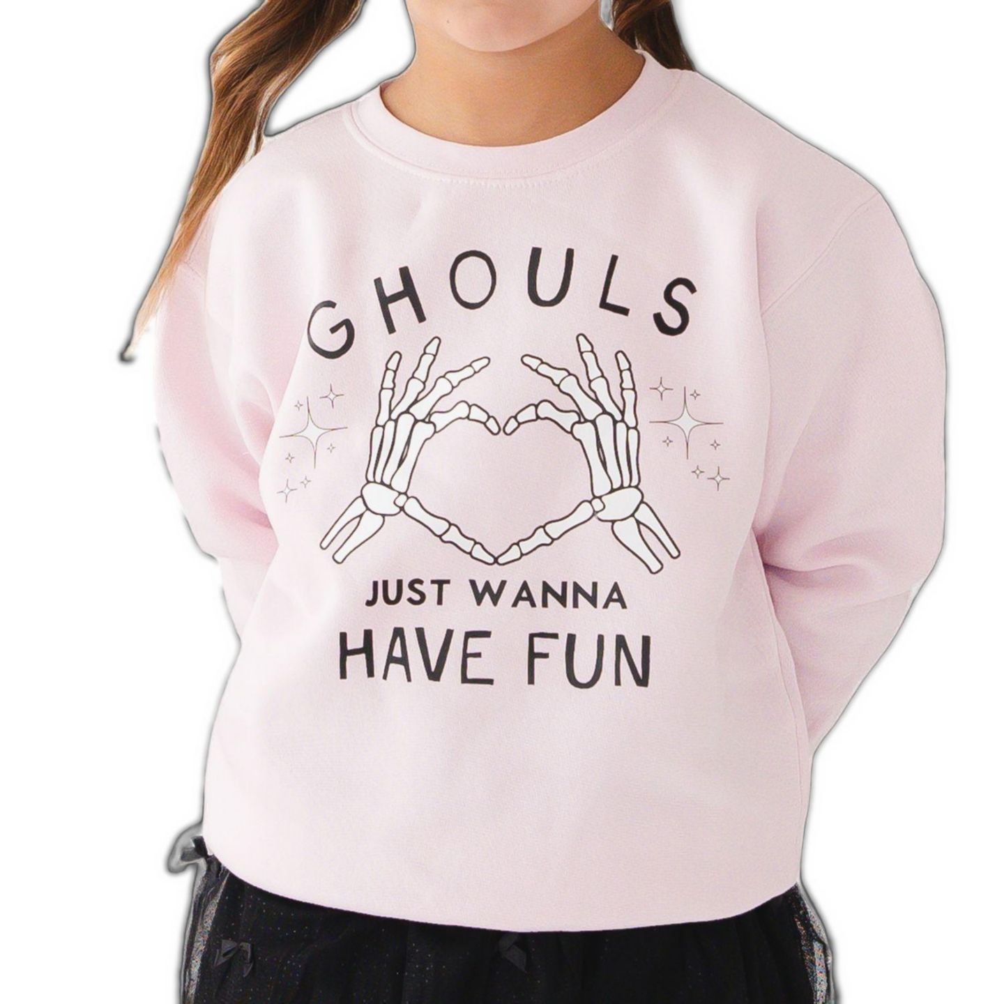 Толстовка Sweet Wink Ghouls Just Wanna Have Fun Halloween для девочек-малышей, цвет: Розовый — фото 3