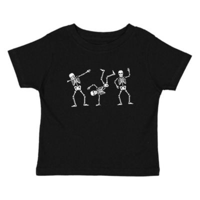 Baby Boys (12- 18 M) Glow In The Dark Silly Skelly Halloween Short Sleeve T-Shirt