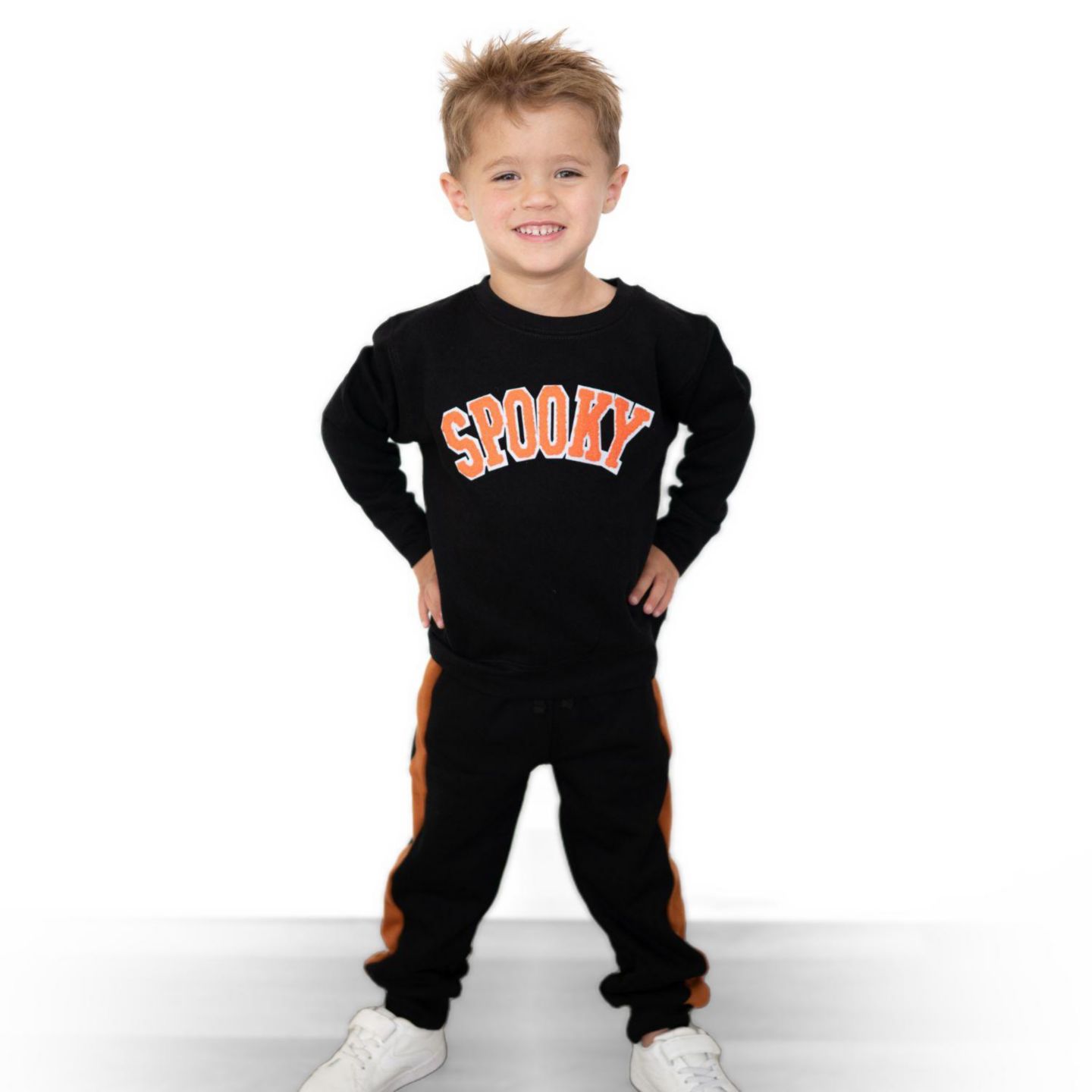 Толстовка Sweet Wink (12- 18 M) Spooky Orange Patch Halloween для мальчиков-малышей, цвет: Чёрный — фото 2