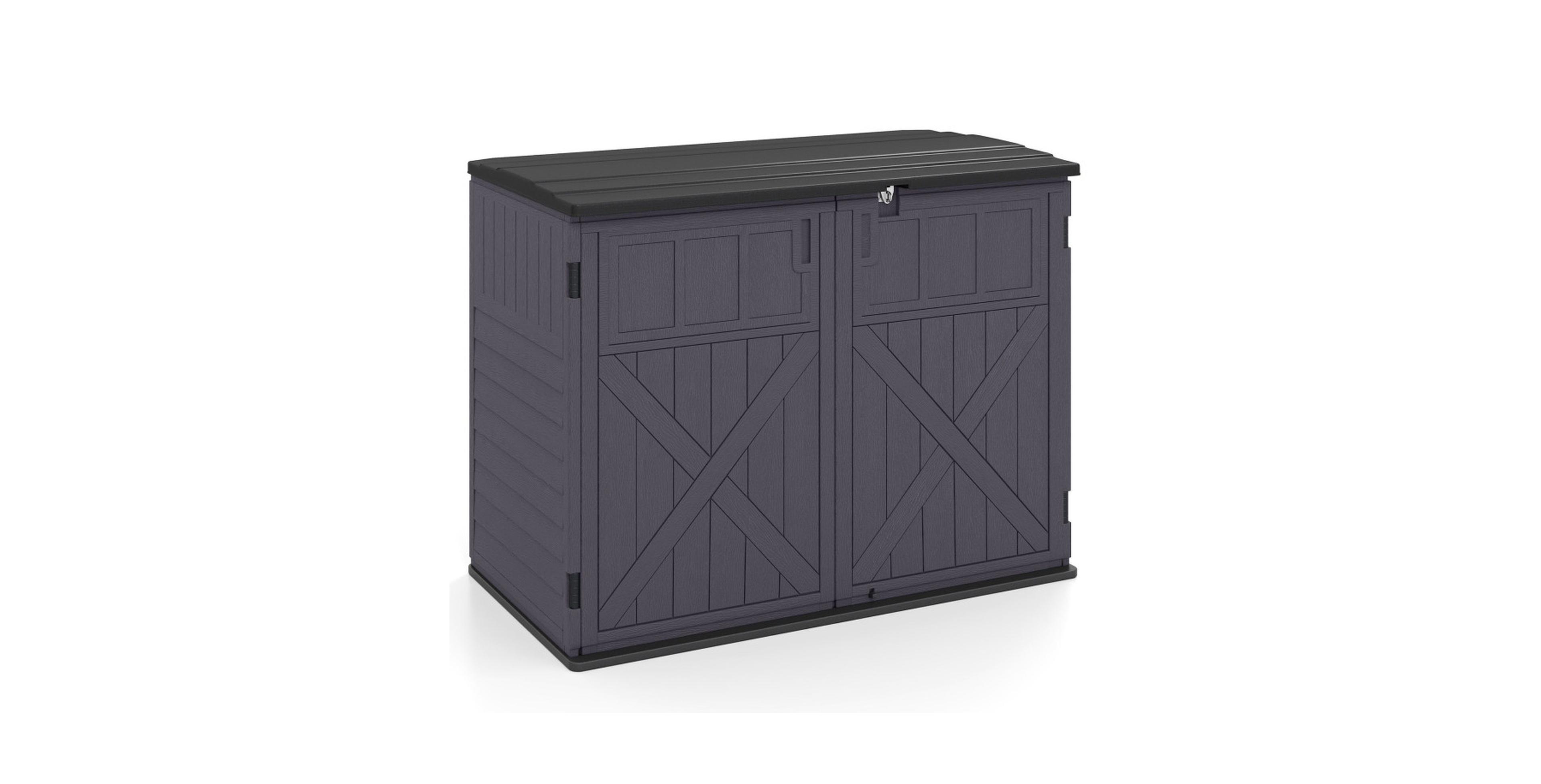 Gouun 20 Cu Ft Horizontal Resin Storage Shed with Adjustable Shelf