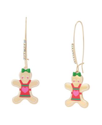 Glass Crystal Christmas Drop Earrings