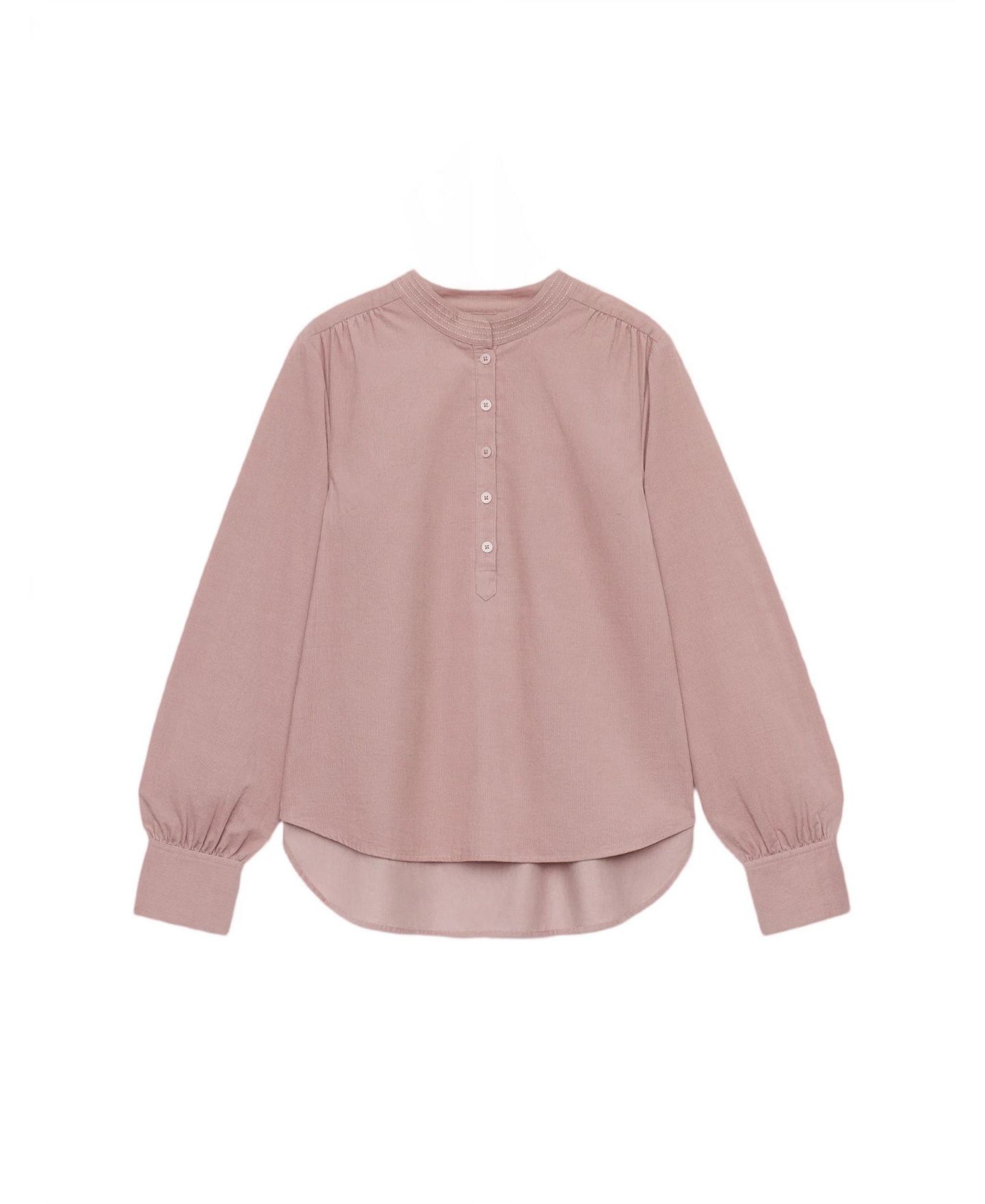 Женская блузка Hush Cyra Puff-Sleeve Corduroy Long-Sleeve, цвет: Розовато-лиловый розовый — фото 6
