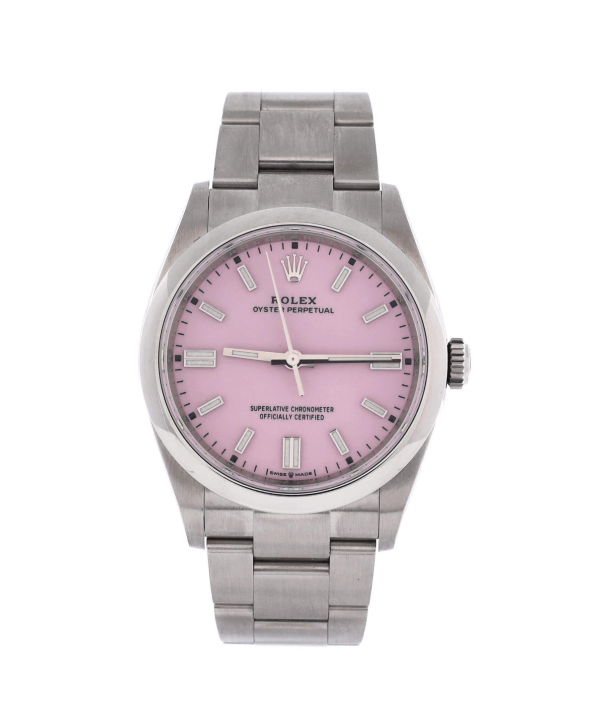 PreOwned Rolex Womens Automatic Oyster Perpetual WaterResistant Stainless Steel Watch 36mm  Dial color pink