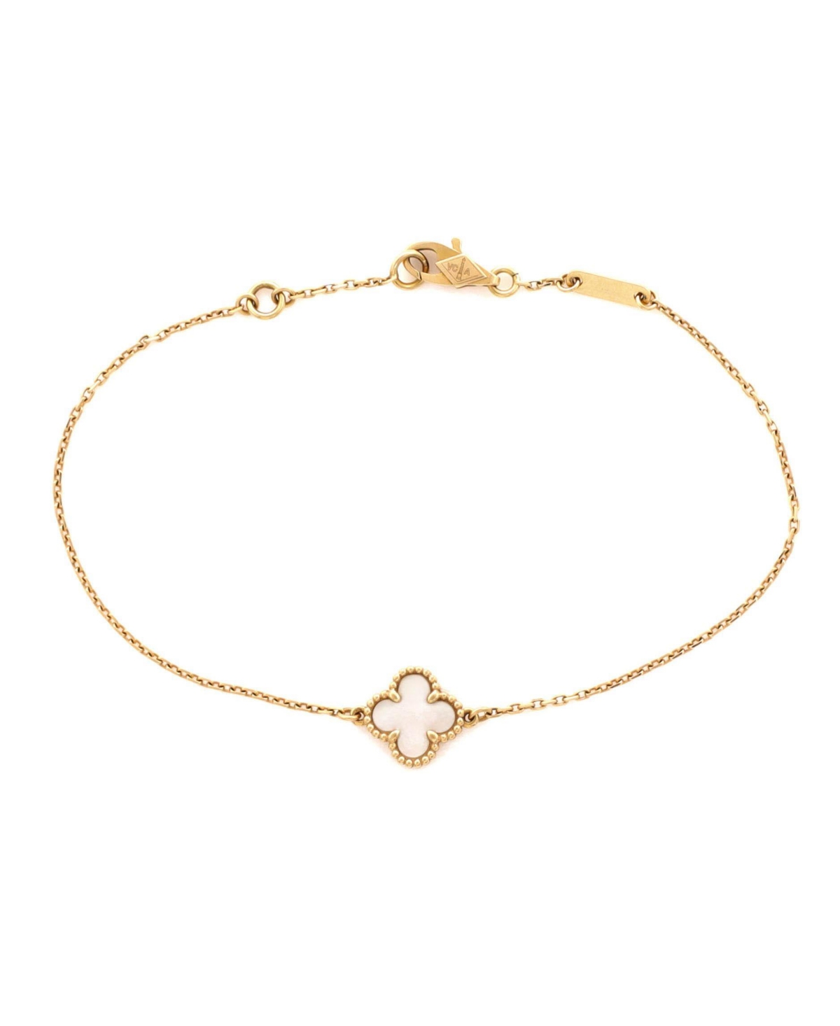 Pre-Owned Van Cleef & Arpels Sweet Alhambra Pearl Bracelet in 18K Yellow Gold - 18k yellow gold